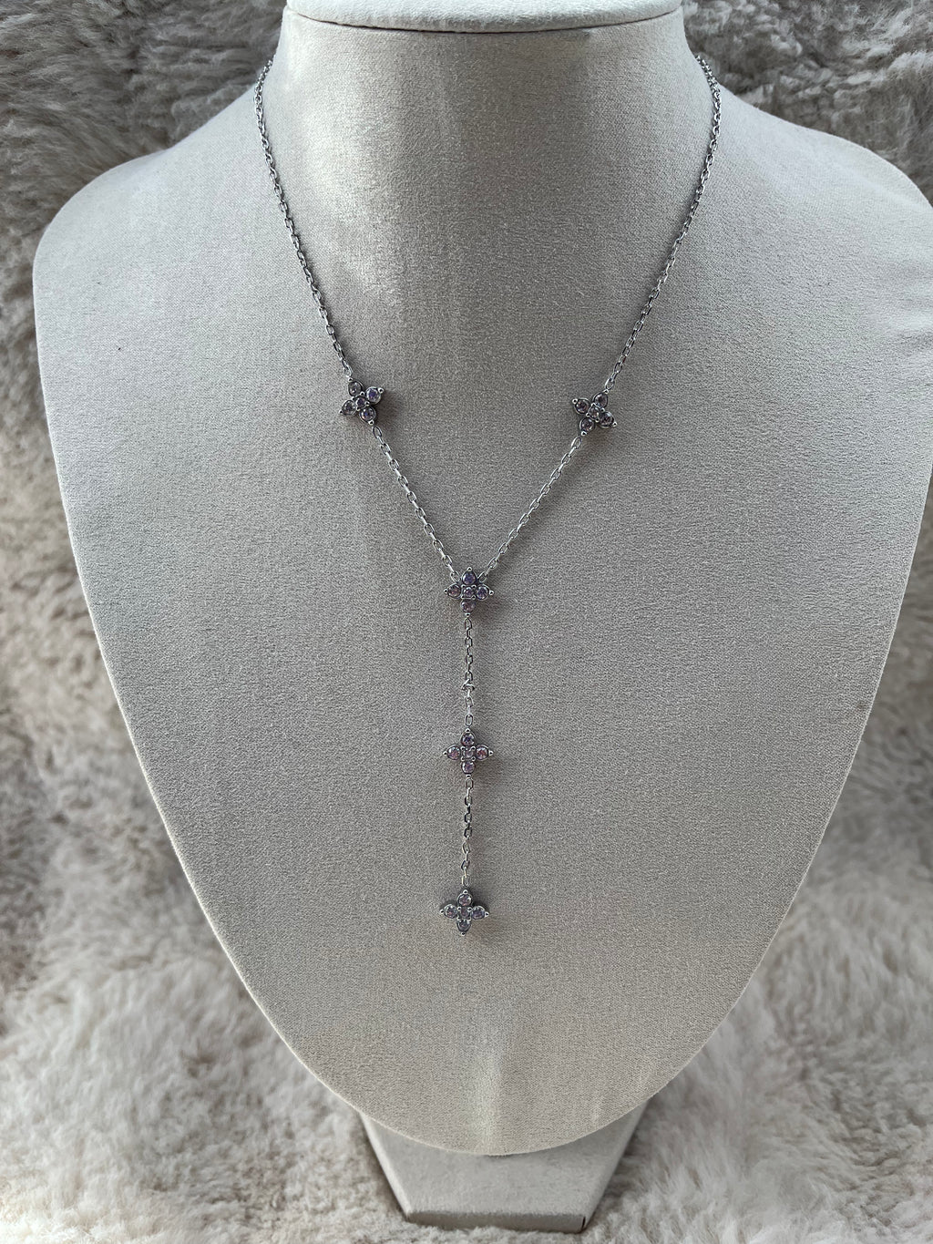 Collier Y ANAE acier inoxydable doré/ argenté