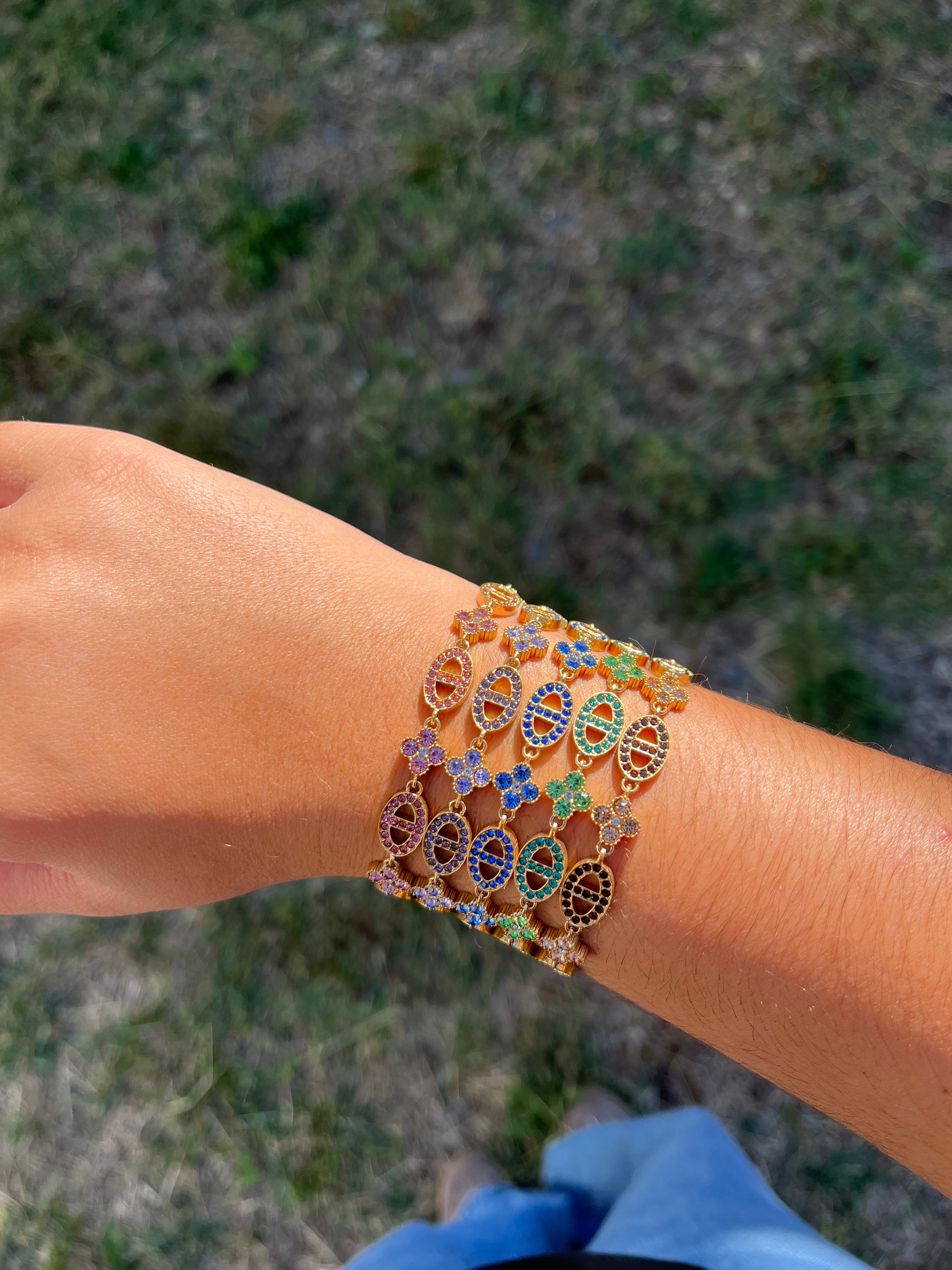 Bracelet maille marine coloré acier inoxydable doré ( différentes couleurs )