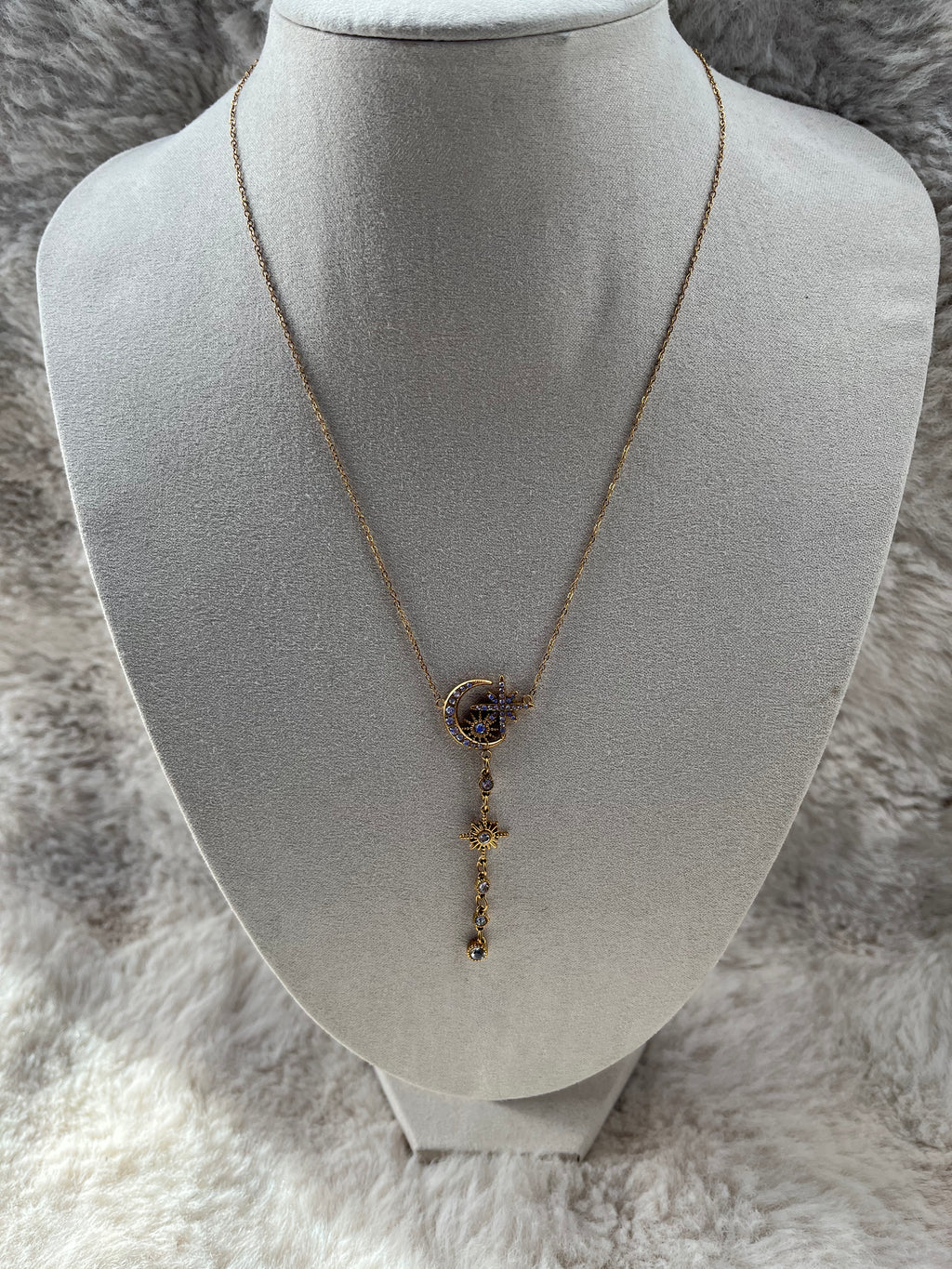 Collier Luna acier inoxydable doré