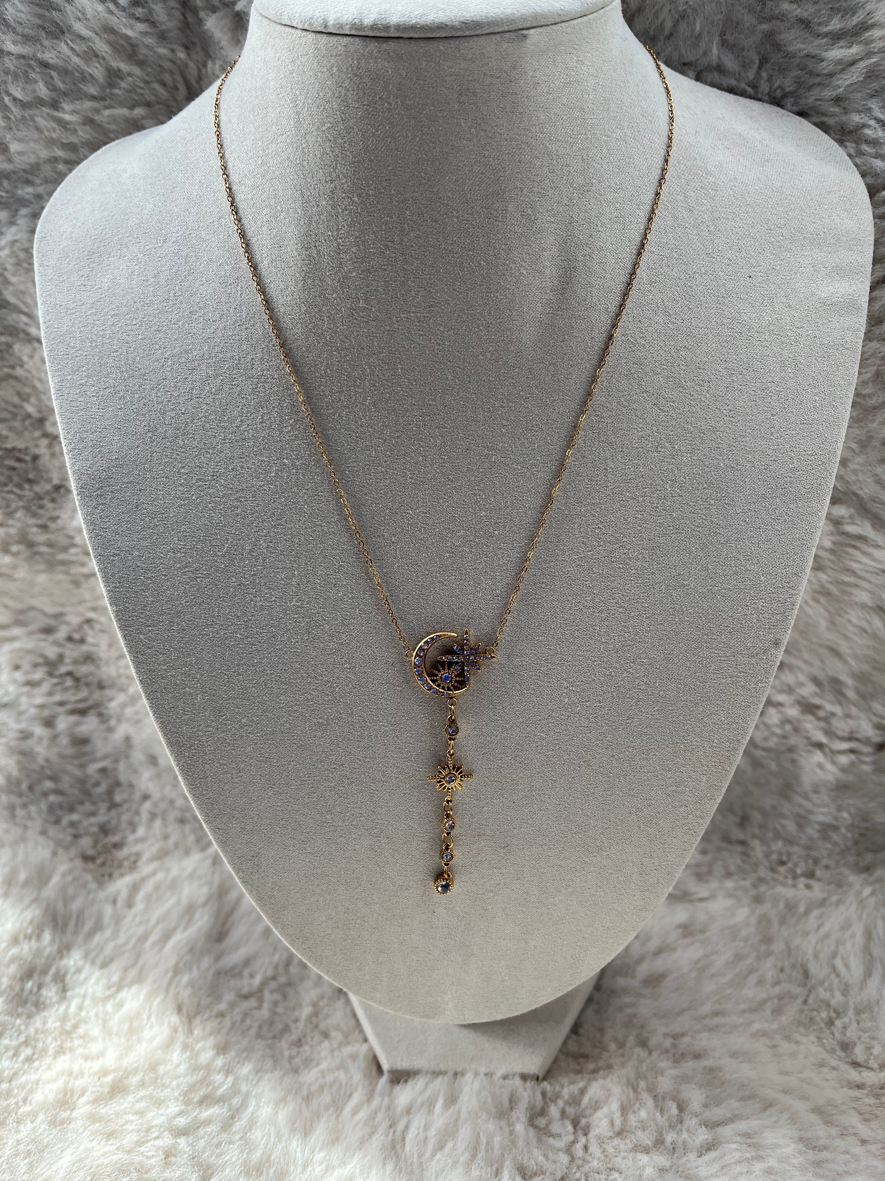 Collier Luna acier inoxydable doré
