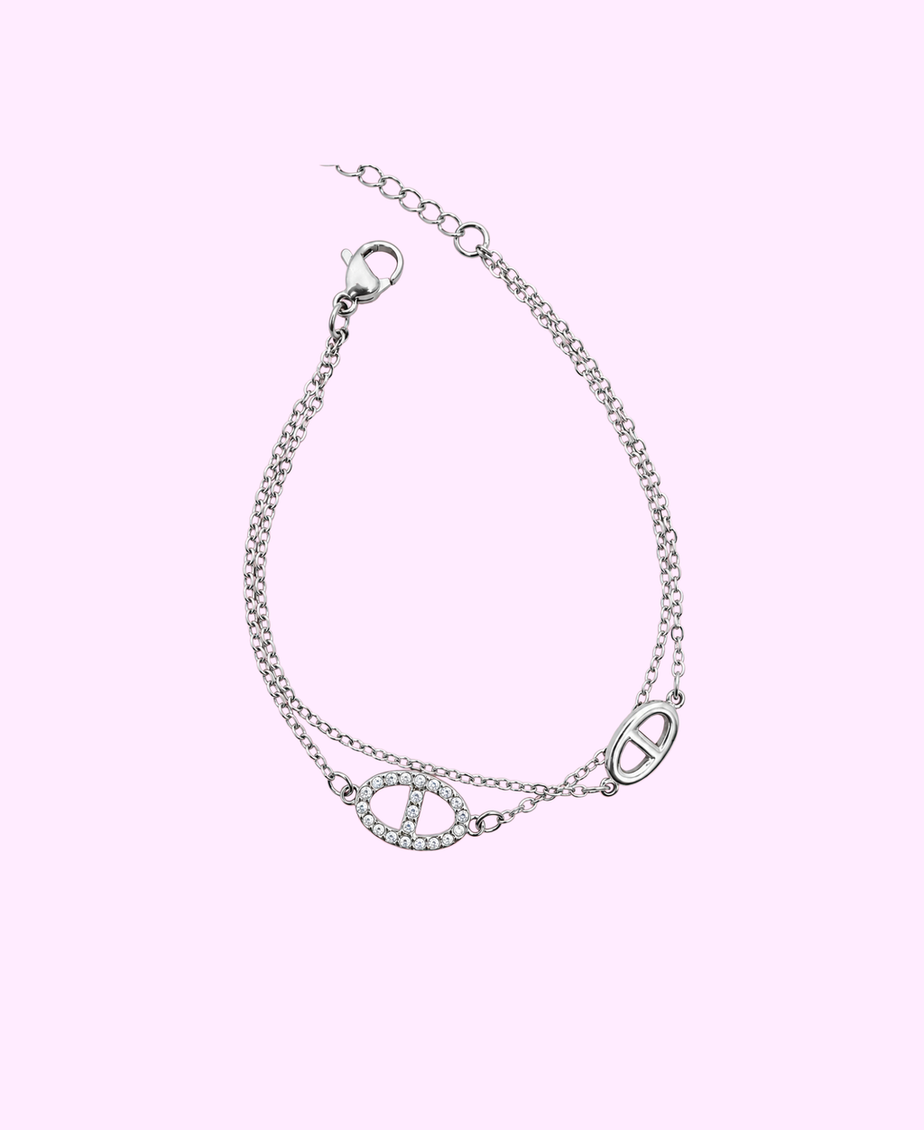 Bracelet DOOBLE ARIA acier inoxydable doré/ argenté