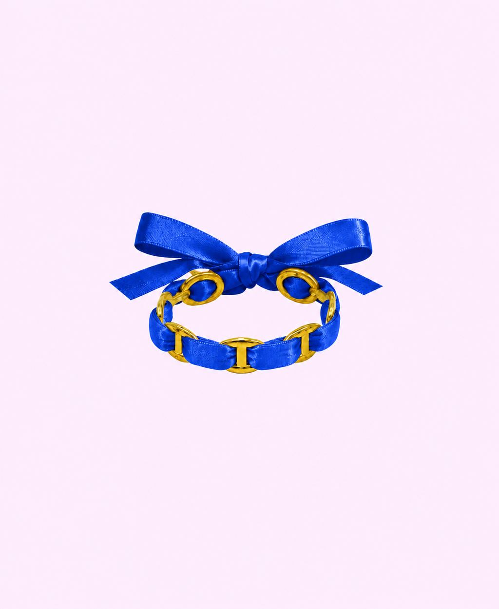 Jonc ELSA bleu électronique acier inoxydable doré