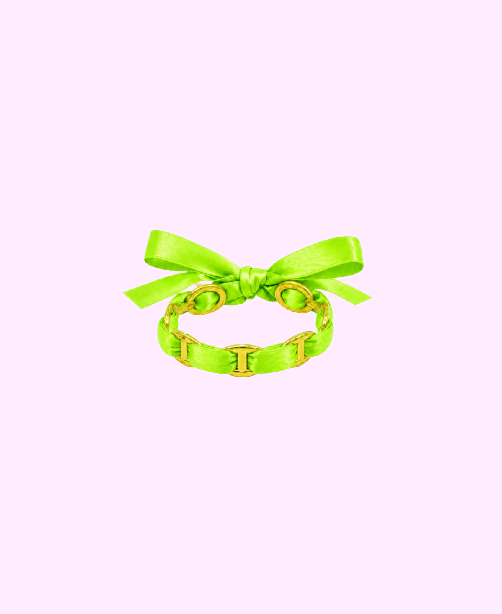 Jonc Elsa vert fluo acier inoxydable