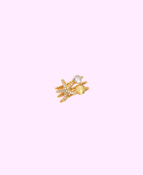 Bague NIBELIA acier inoxydable doré