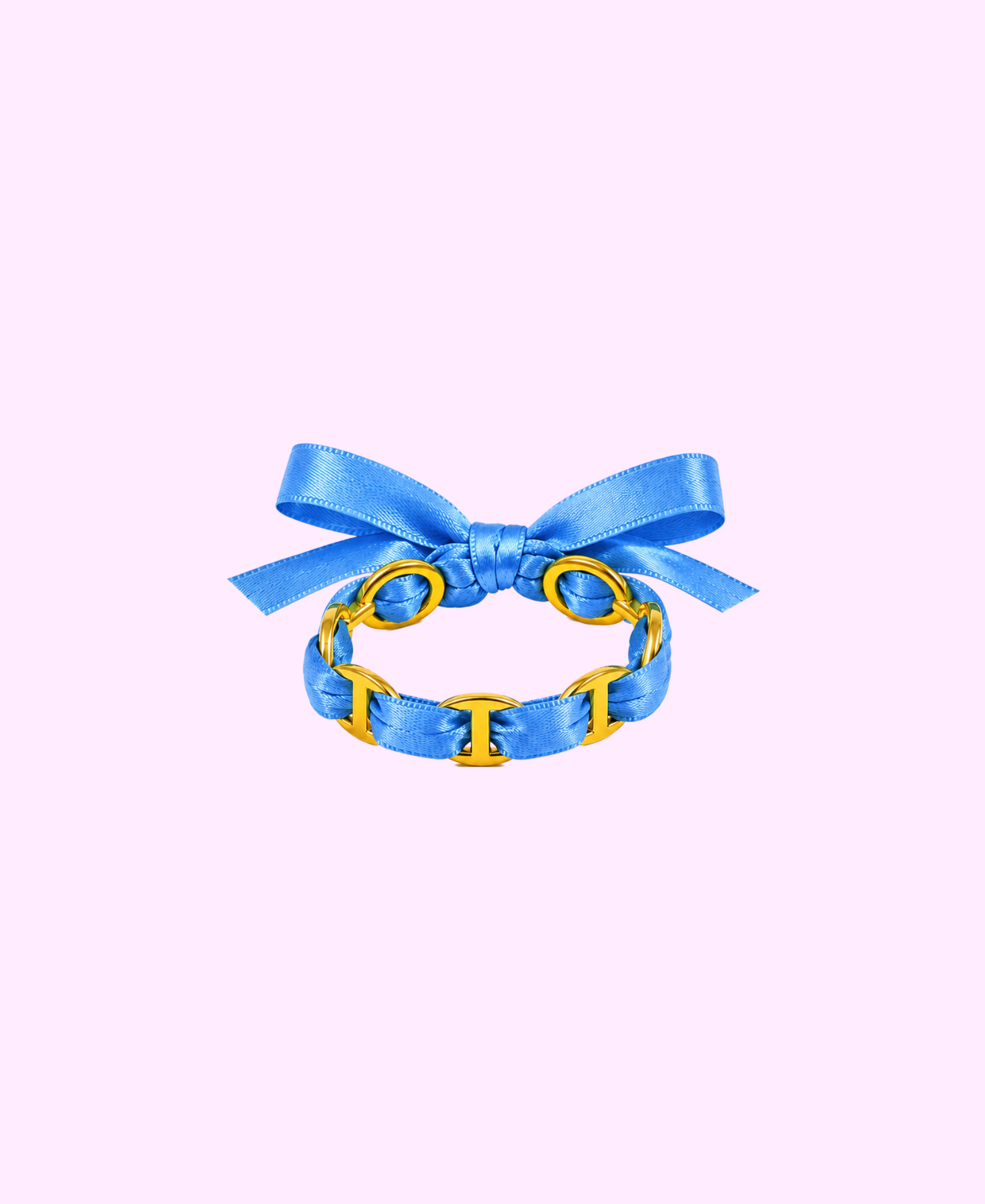 Jonc Elsa bleu roi acier inoxydable