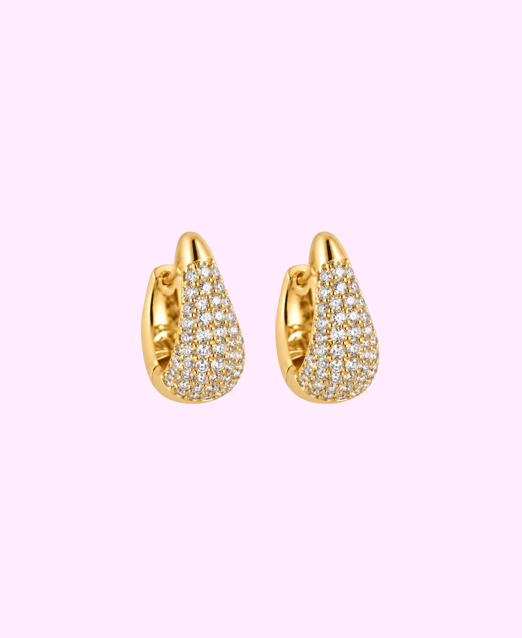 Boucles d’oreilles Juliette strass acier inoxydable argenté/ doré
