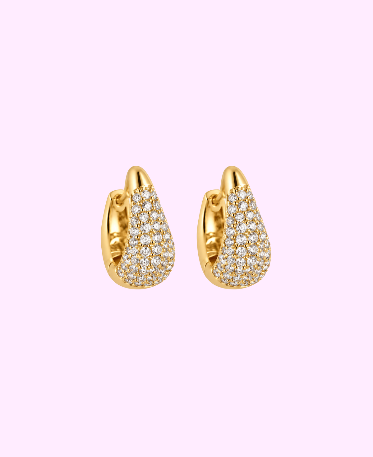 Boucles d’oreilles Juliette strass acier inoxydable argenté/ doré